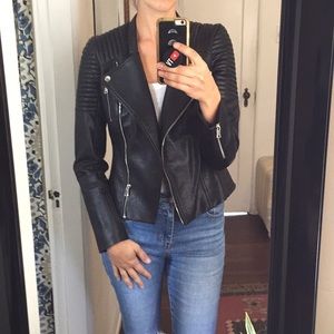 NWOT Bebe Faux Leather Moto Jacket